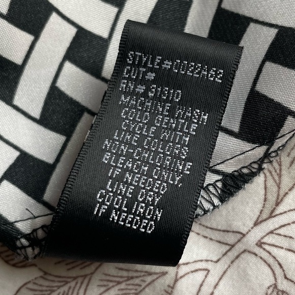 A Byer Y2K Black White Geometric Babydoll Tie Back Slip Dress Small Fairycore - Picture 6 of 8